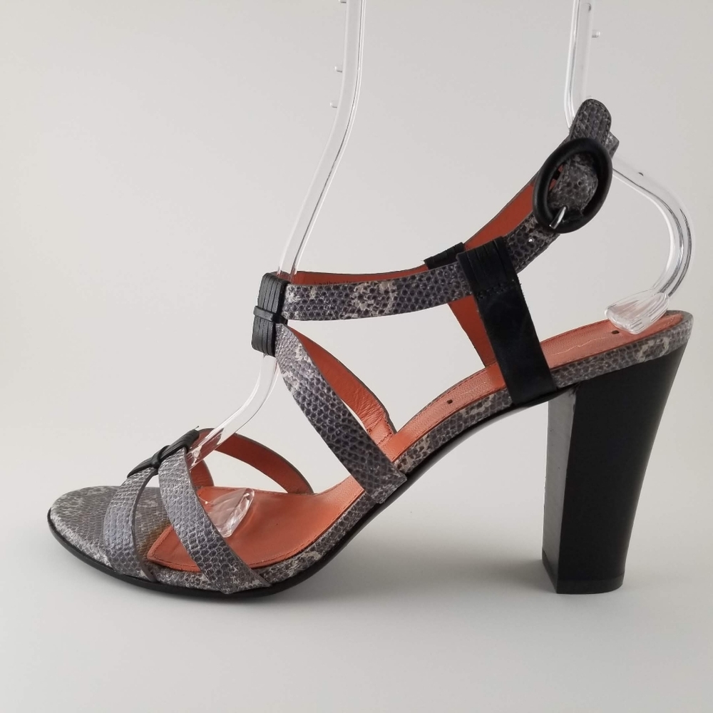 VIA SPIGA Snake Skin Leather Strappy Heels